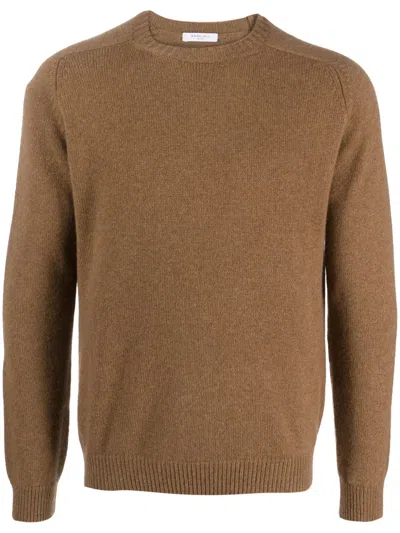Boglioli Long-sleeve Cashmere Jumper In Brown