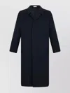 Boglioli Long Sleeve Coat With Notched Lapel And Vent In Blue