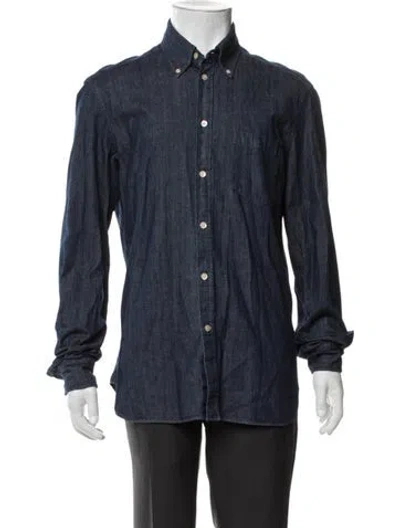 Pre-owned Boglioli Long Sleeve Denim Shirt In Blue
