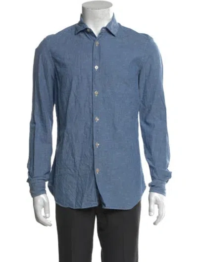 Pre-owned Boglioli Long Sleeve Dress Shirt In Blue
