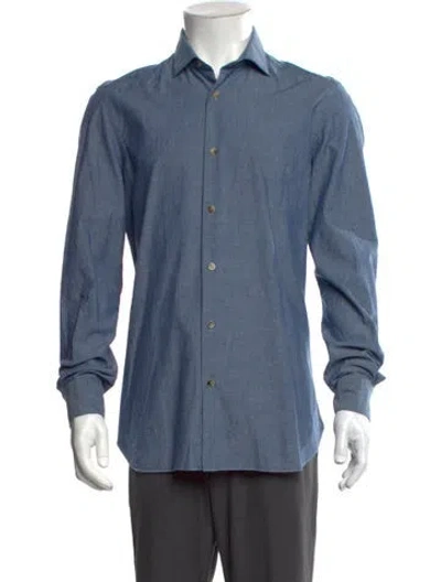 Pre-owned Boglioli Long Sleeve Dress Shirt In Blue