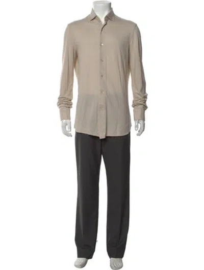 Pre-owned Boglioli Long Sleeve Dress Shirt In Neutrals