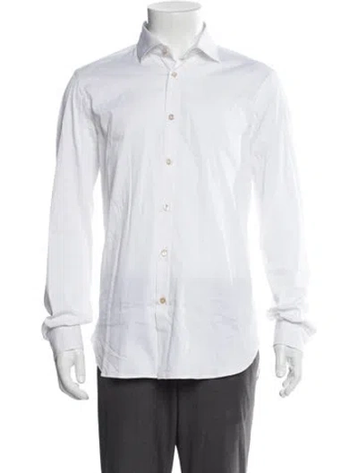 Pre-owned Boglioli Long Sleeve Dress Shirt In White