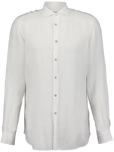 Boglioli Long-sleeve Linen Shirt In White