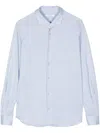 Boglioli Long-sleeve Piqué Shirt In Blue