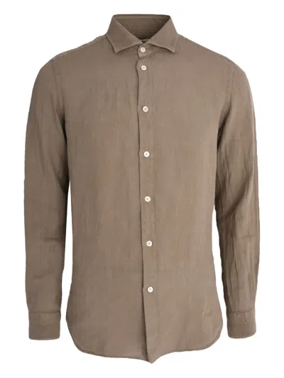 Boglioli Long-sleeve Shirt In Brown