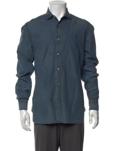 Pre-owned Boglioli Long Sleeve Shirt In Blue