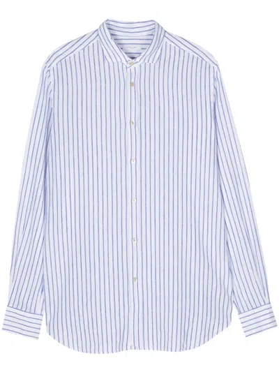 Boglioli Long-sleeve Striped Shirt In White