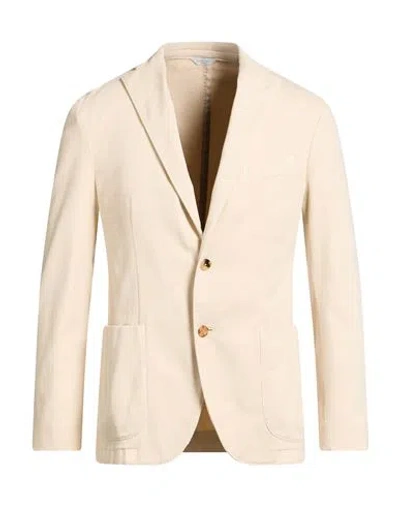 Boglioli Man Blazer Beige Size 38 Cotton, Elastane In Pink
