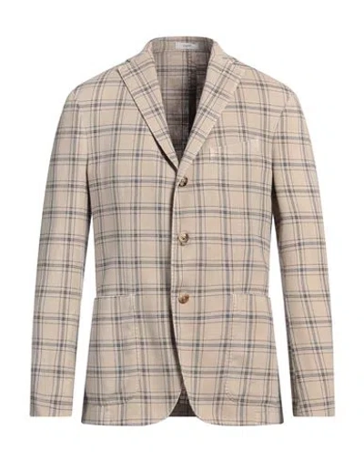 Boglioli Man Blazer Beige Size 38 Cotton, Linen, Polyester, Elastane