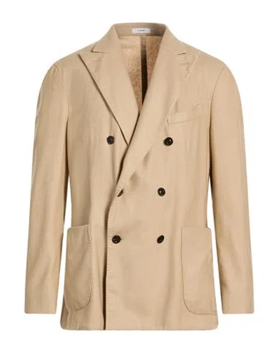 Boglioli Man Blazer Beige Size 38 Wool, Polyester In Brown