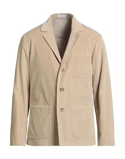 Boglioli Man Blazer Beige Size 40 Cotton In Sand