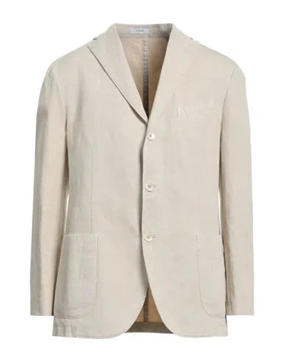 Boglioli Man Blazer Beige Size 42 Cotton, Linen In Beige