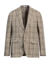 Boglioli Man Blazer Beige Size 42 Linen In Beige