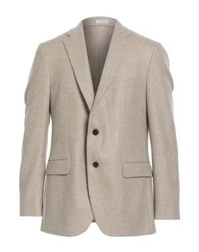 Boglioli Man Blazer Beige Size 44 Virgin Wool In Brown