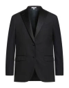 Boglioli Man Blazer Black Size 32 Virgin Wool In Black