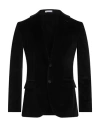 Boglioli Man Blazer Black Size 36 Cotton, Elastane In Blue