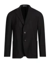 Boglioli Man Blazer Black Size 38 Wool, Polyester, Elastane In Black