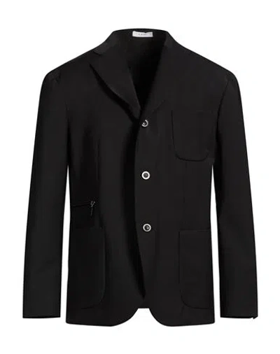 Boglioli Man Blazer Black Size 38 Wool, Polyester, Elastane