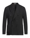 Boglioli Virgin Wool And Cotton Double-breasted K-jacket In Black