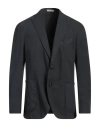 Boglioli Man Blazer Black Size 46 Cotton, Linen
