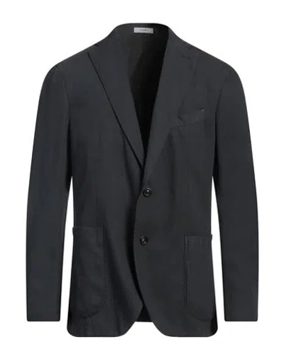 Boglioli Man Blazer Black Size 46 Cotton, Linen