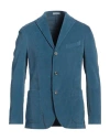 Boglioli Man Blazer Blue Size 38 Cotton, Elastane