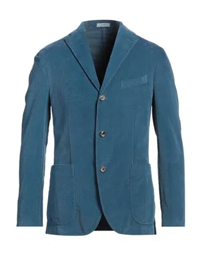 Boglioli Man Blazer Blue Size 38 Cotton, Elastane