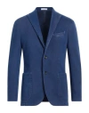 Boglioli Man Blazer Blue Size 38 Cotton, Elastane