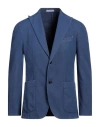 Boglioli Man Blazer Blue Size 38 Cotton, Silk
