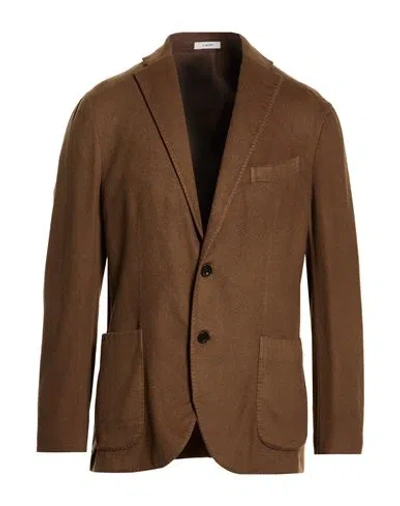 Boglioli Man Blazer Brown Size 36 Cashmere