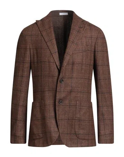 Boglioli Man Blazer Brown Size 38 Virgin Wool, Polyester