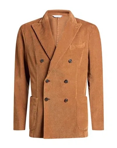 Boglioli Man Blazer Brown Size 42 Cotton, Modal, Elastane