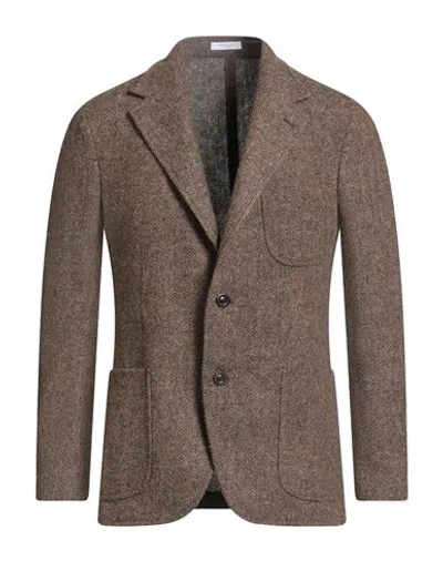 Boglioli Man Blazer Brown Size 42 Wool