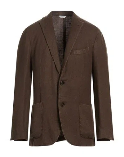 Boglioli Man Blazer Brown Size 44 Cashmere