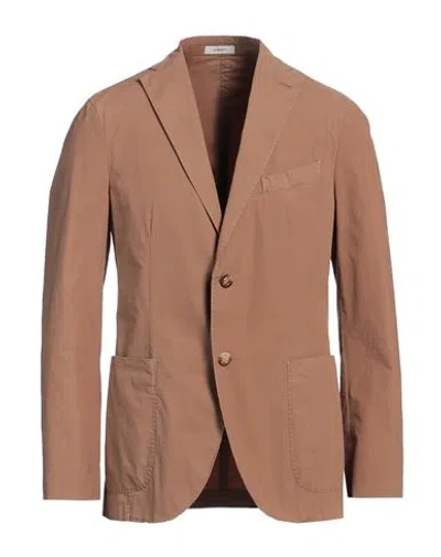 Boglioli Man Blazer Brown Size 44 Cotton, Elastane