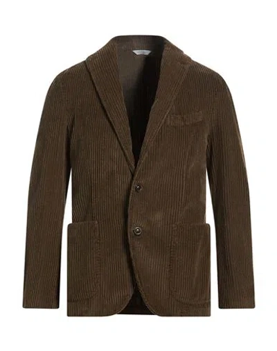 Boglioli Man Blazer Brown Size 44 Cotton, Modal