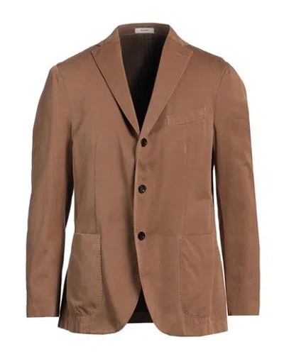 Boglioli Man Blazer Brown Size 44 Cotton, Polyamide