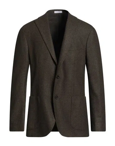 Boglioli Man Blazer Brown Size 44 Virgin Wool In Gray