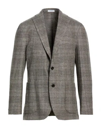 Boglioli Man Blazer Brown Size 44 Virgin Wool In Gray