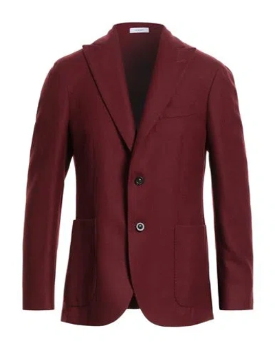Boglioli Man Blazer Burgundy Size 38 Cashmere In Red