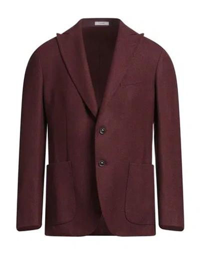 Boglioli Man Blazer Burgundy Size 40 Virgin Wool In Red