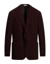 Boglioli Man Blazer Burgundy Size 46 Virgin Wool, Cotton In Red