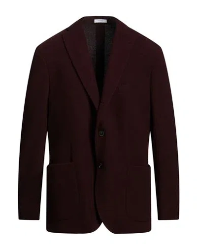Boglioli Man Blazer Burgundy Size 46 Virgin Wool, Cotton In Red