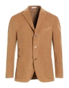 Boglioli Man Blazer Camel Size 36 Cotton, Modal, Elastane In Animal Print