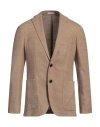 Boglioli Man Blazer Camel Size 38 Virgin Wool, Polyester In Beige