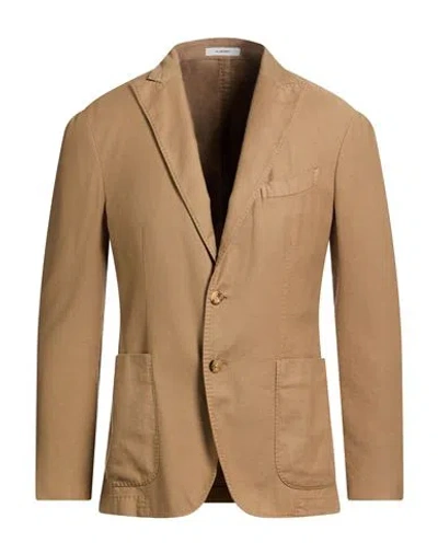 Boglioli Man Blazer Camel Size 42 Linen, Cotton, Elastane In Gold