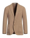Boglioli Man Blazer Camel Size 42 Cotton, Linen In Beige