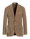 Boglioli Man Blazer Camel Size 40 Cotton, Modal, Elastane In Beige