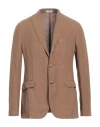 Boglioli Man Blazer Camel Size 44 Linen In Beige